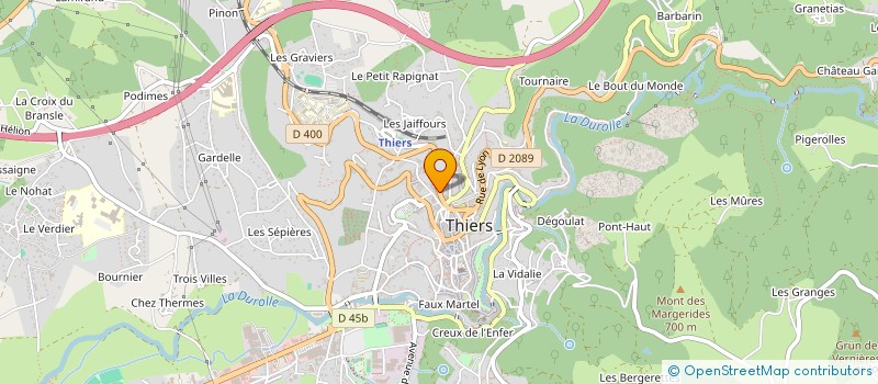 localisation de l'entreprise MONSIEUR SEBASTIEN LUPIANEZ  THIERS