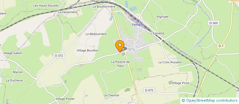 localisation de l'entreprise MONSIEUR SEBASTIEN MAHE à FOLLIGNY
