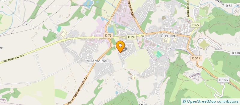 localisation de l'entreprise MONSIEUR SEBASTIEN MANENT  VILLEMOIRIEU