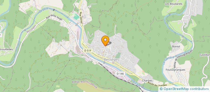localisation de l'entreprise MONSIEUR SEBASTIEN MARCILLIERE  BESSEGES