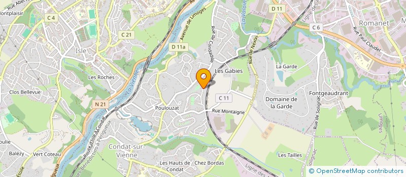 localisation de l'entreprise MONSIEUR SEBASTIEN MARCOLINI  CONDAT-SUR-VIENNE