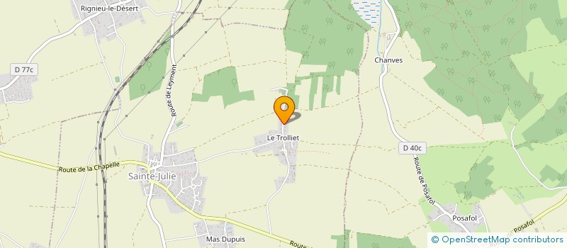 localisation de l'entreprise MONSIEUR SEBASTIEN MARIN  SAINTE-JULIE