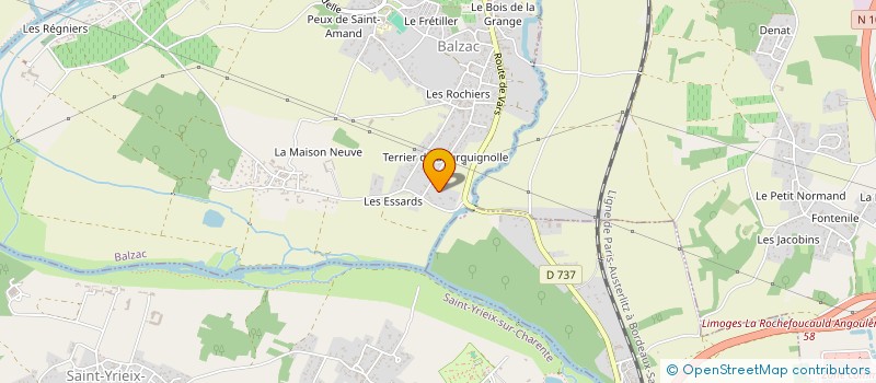 localisation de l'entreprise MONSIEUR SEBASTIEN MARTIN à BALZAC