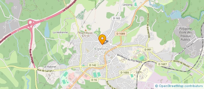 localisation de l'entreprise MONSIEUR SEBASTIEN MARTIN  EGLETONS