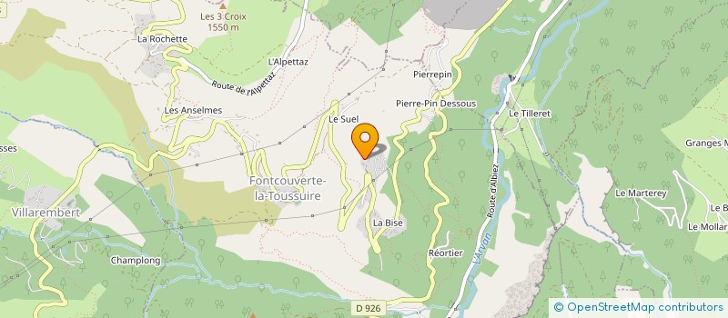 localisation de l'entreprise MONSIEUR SEBASTIEN MARTIN COCHER  FONTCOUVERTE-LA-TOUSSUIRE