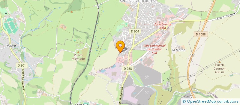 localisation de l'entreprise MONSIEUR SEBASTIEN MARTY  SEBAZAC-CONCOURES