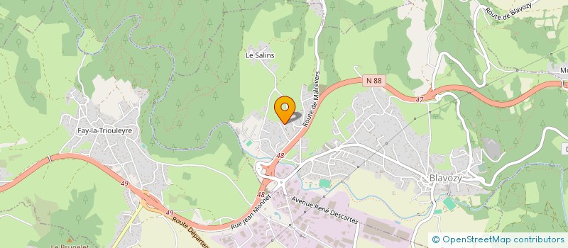 localisation de l'entreprise MONSIEUR SEBASTIEN MASSALOUX  CHASPINHAC