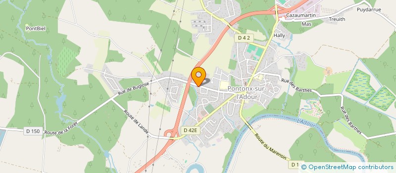 localisation de l'entreprise MONSIEUR SEBASTIEN MASSET  PONTONX-SUR-L'ADOUR