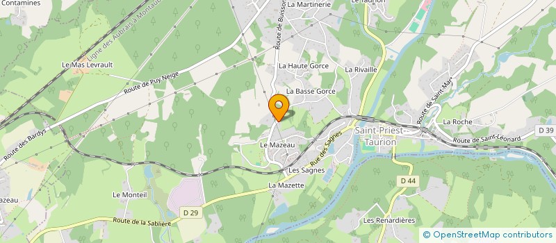 localisation de l'entreprise MONSIEUR SEBASTIEN MASSON  SAINT-PRIEST-TAURION