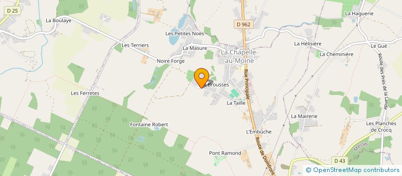localisation de l'entreprise MONSIEUR SEBASTIEN MASSON à LA CHAPELLE-AU-MOINE