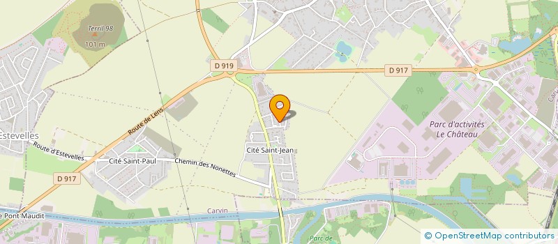 localisation de l'entreprise MONSIEUR SEBASTIEN MASTIN  CARVIN