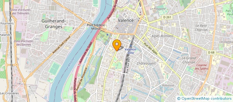 localisation de l'entreprise MONSIEUR SEBASTIEN MATHIEU à VALENCE
