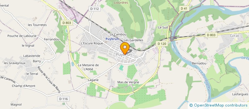 localisation de l'entreprise MONSIEUR SEBASTIEN MAZET  PUYBRUN