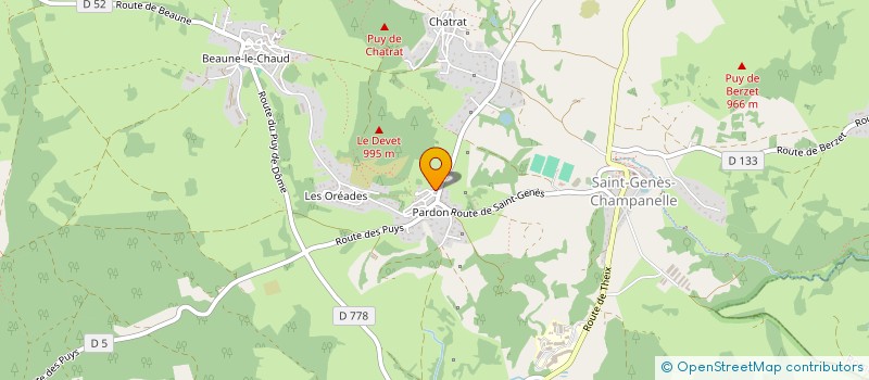 localisation de l'entreprise MONSIEUR SEBASTIEN MAZUEL  SAINT-GENES-CHAMPANELLE