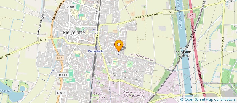 localisation de l'entreprise MONSIEUR SEBASTIEN MERCIER  PIERRELATTE