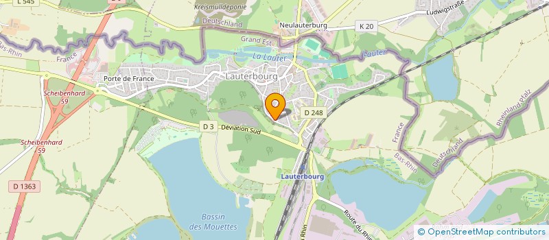 localisation de l'entreprise MONSIEUR SEBASTIEN METZ  LAUTERBOURG
