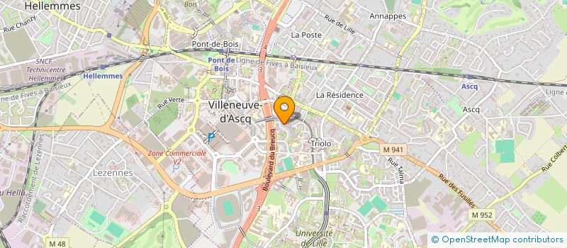 localisation de l'entreprise MONSIEUR SEBASTIEN MEURIN  VILLENEUVE D'ASCQ