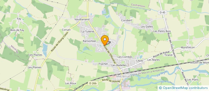 localisation de l'entreprise MONSIEUR SEBASTIEN MICHAUD  MEZERIAT