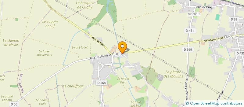 localisation de l'entreprise MONSIEUR SEBASTIEN MICHEL  CUGNY