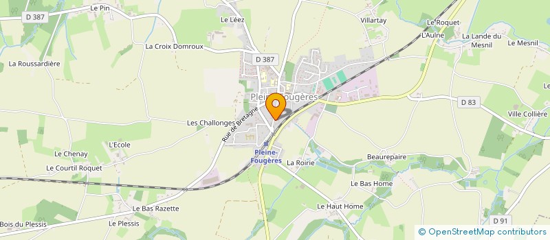 localisation de l'entreprise MONSIEUR SEBASTIEN MINOIS  PLEINE-FOUGERES