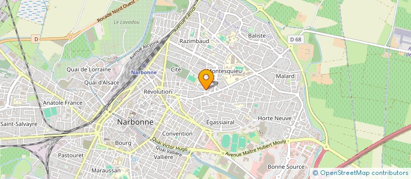 localisation de l'entreprise MONSIEUR SEBASTIEN MONTAGNE  NARBONNE