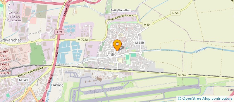 localisation de l'entreprise MONSIEUR SEBASTIEN MONTAGNE  AULNAT