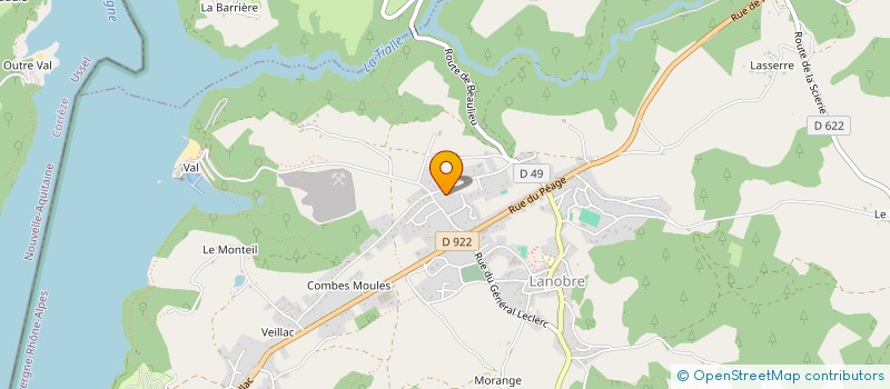 localisation de l'entreprise MONSIEUR SEBASTIEN MONTEIX à LANOBRE