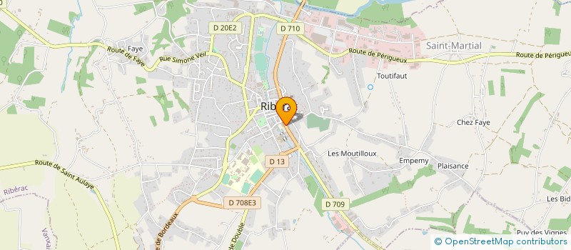 localisation de l'entreprise MONSIEUR SEBASTIEN MONVILLE à RIBERAC