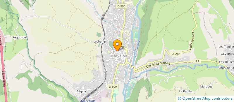 localisation de l'entreprise MONSIEUR SEBASTIEN MORERA  MARVEJOLS