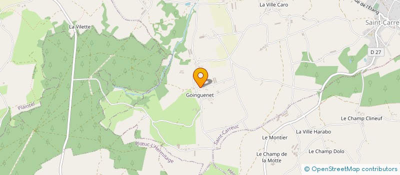 localisation de l'entreprise MONSIEUR SEBASTIEN MORIN à SAINT-CARREUC