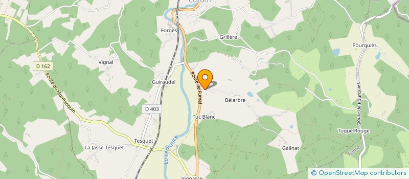 localisation de l'entreprise MONSIEUR SEBASTIEN MOULINIE  CUZORN