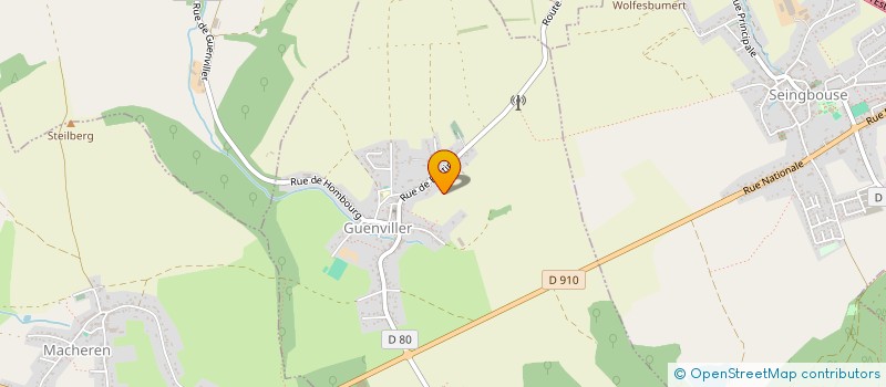 localisation de l'entreprise MONSIEUR SEBASTIEN MULLER  GUENVILLER