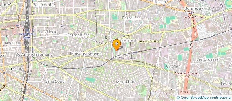 localisation de l'entreprise MONSIEUR SEBASTIEN OLIVIER  VILLEURBANNE