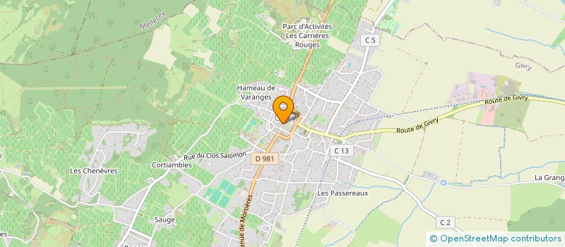 localisation de l'entreprise MONSIEUR SEBASTIEN ORGERET  GIVRY