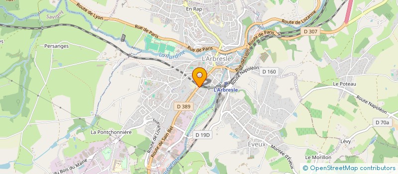localisation de l'entreprise MONSIEUR SEBASTIEN ORIOL  L'ARBRESLE