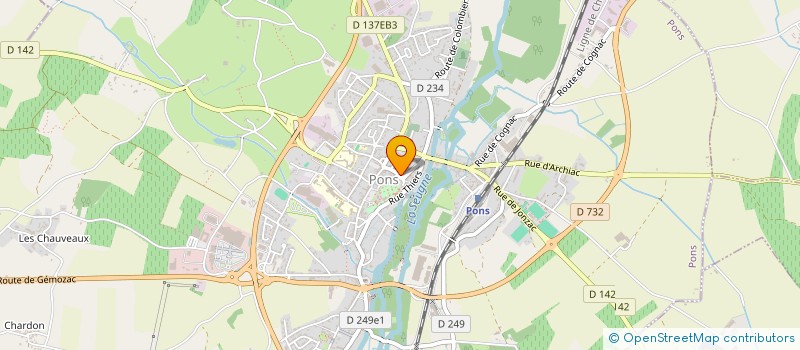 localisation de l'entreprise MONSIEUR SEBASTIEN PAILLAUD  PONS