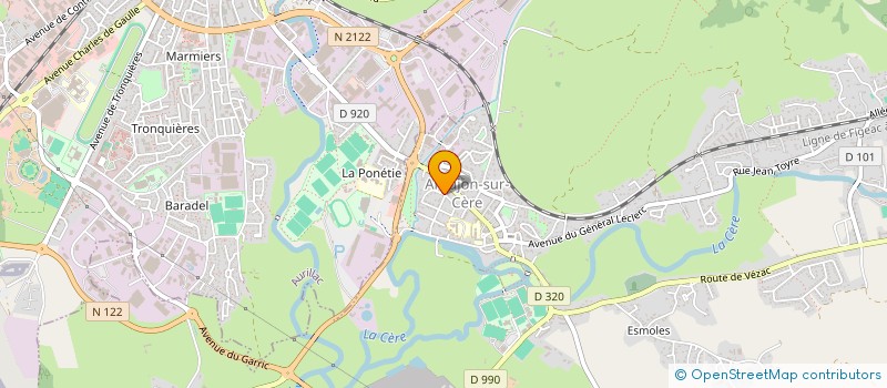 localisation de l'entreprise MONSIEUR SEBASTIEN PALAYRET à ARPAJON-SUR-CERE