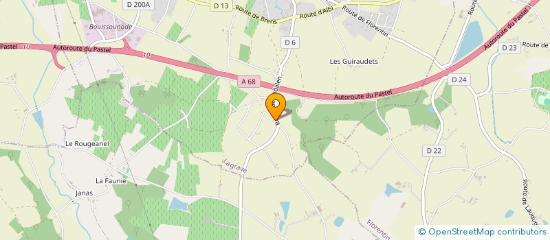 localisation de l'entreprise MONSIEUR SEBASTIEN PALETTA  LAGRAVE