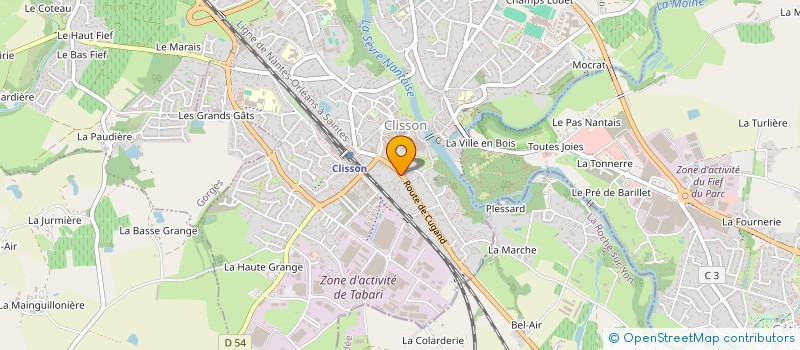 localisation de l'entreprise MONSIEUR SEBASTIEN PAQUEREAU  CLISSON