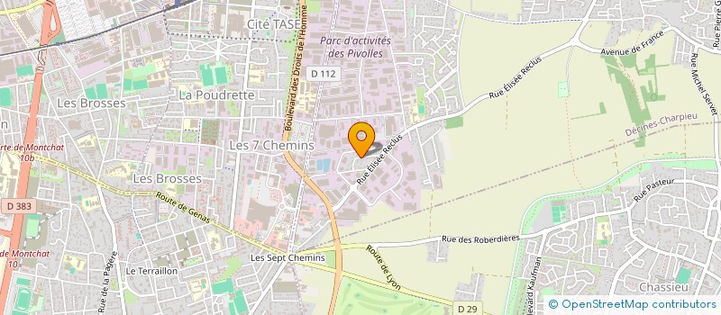 localisation de l'entreprise MONSIEUR SEBASTIEN PATET  DECINES-CHARPIEU