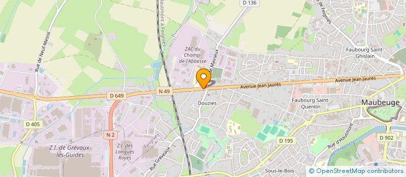 localisation de l'entreprise MONSIEUR SEBASTIEN PEAN à MAUBEUGE