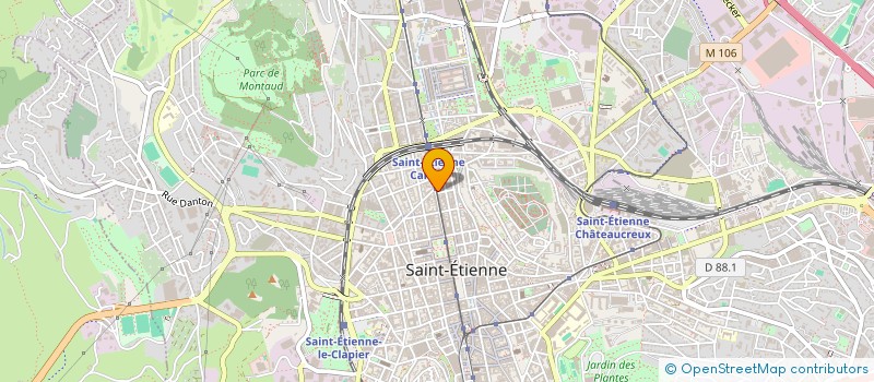 localisation de l'entreprise MONSIEUR SEBASTIEN PELLAUD  SAINT-ETIENNE