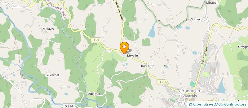 localisation de l'entreprise MONSIEUR SEBASTIEN PENDARIES  VERNOUX-EN-VIVARAIS