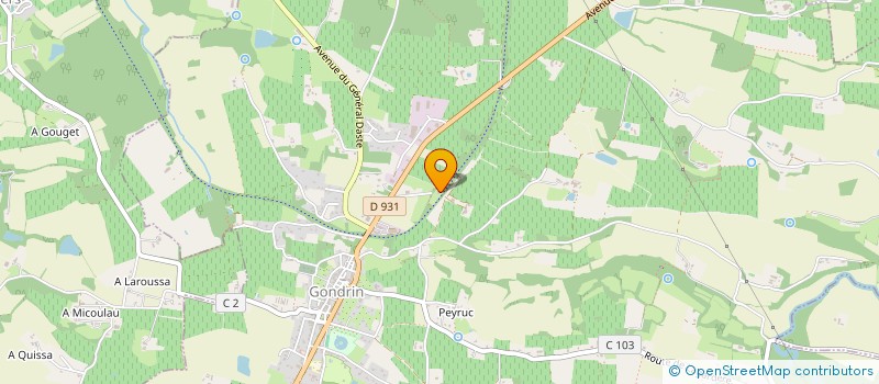 localisation de l'entreprise MONSIEUR SEBASTIEN PEREK  GONDRIN