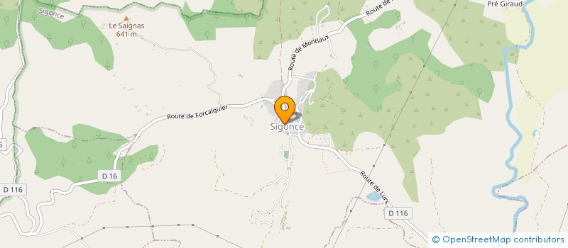 localisation de l'entreprise MONSIEUR SEBASTIEN PEREZ  SIGONCE