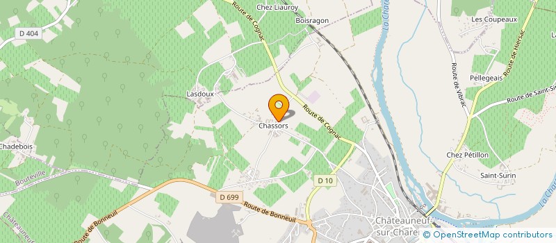 localisation de l'entreprise MONSIEUR SEBASTIEN PERRAUD à CHATEAUNEUF-SUR-CHARENTE
