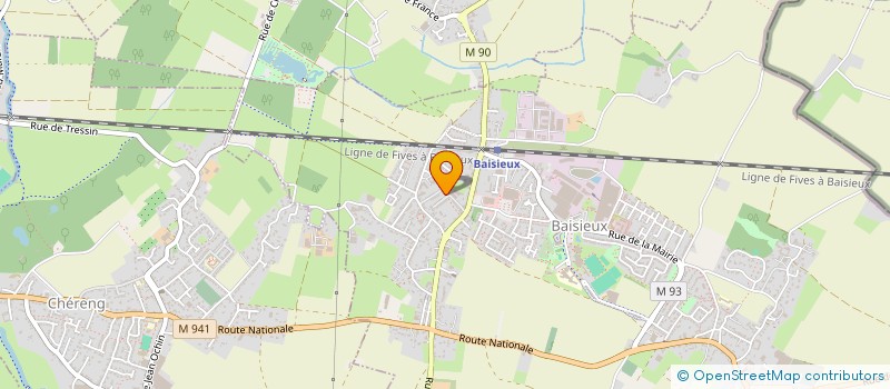 localisation de l'entreprise MONSIEUR SEBASTIEN PERUS  BAISIEUX