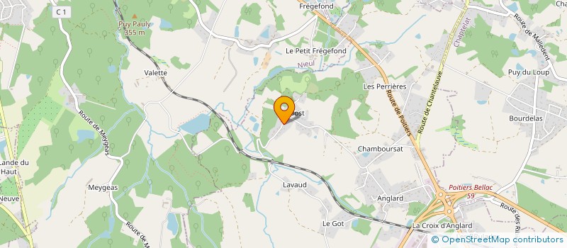 localisation de l'entreprise MONSIEUR SEBASTIEN PETIGNAUD à COUZEIX