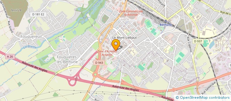 localisation de l'entreprise MONSIEUR SEBASTIEN PETIT à BETHUNE