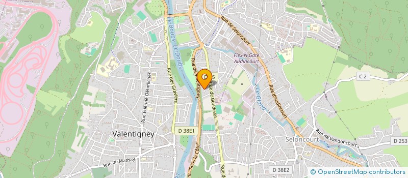 localisation de l'entreprise MONSIEUR SEBASTIEN PETIT  AUDINCOURT